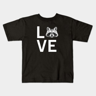 LOVE Raccoon Kids T-Shirt